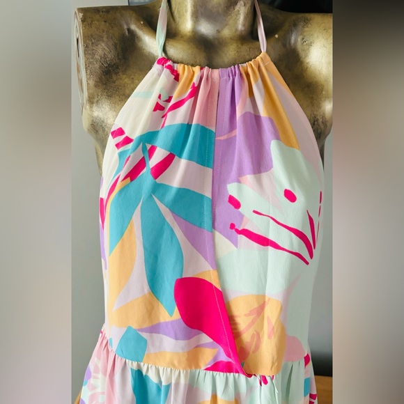 Gorgeous BoHo style maxi dress backless halter can be worn two different ways - Picture 6 of 7